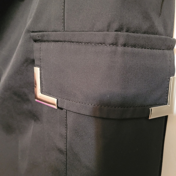 Michael Michael Kors Beverly Black Trench Coat. SZ M, EUC - Picture 5 of 6